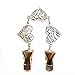 Ever Cute Stylish Heart Chain Cardigan Sweater Clip Guard Versatile Filigree Cinch Shawl Cape Scarf Collar Clip Flexible Clothing Button Jewelry-Silver