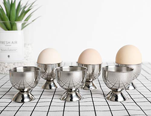 Egg Cup Tray Stainless Steel Soft Boiled Egg Cups Holder Stand