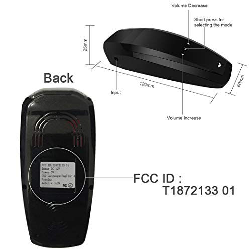 Radar Detector-Car Speed Mobile Laser Radar Detector, City/Highway Mode Radar Detectors for Cars, Voice Alert and Car Speed Alarm System with 360 Degree Detection and Bright LED Display(FCC Approved)