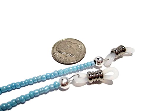 ATLanyards Light Sky Blue Beaded Eyeglass Holder - Holder for Glasses