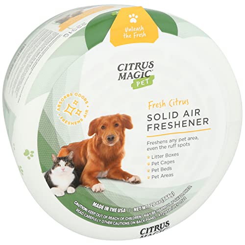 Citrus Magic Pet Odor Eliminator Solid Air Freshener, Fresh Citrus, 20