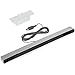 Fosmon Wired Infrared Motion Sensor Bar for Nintendo Wii / Wii U (Silver/Black) 7.5ft Length Cable