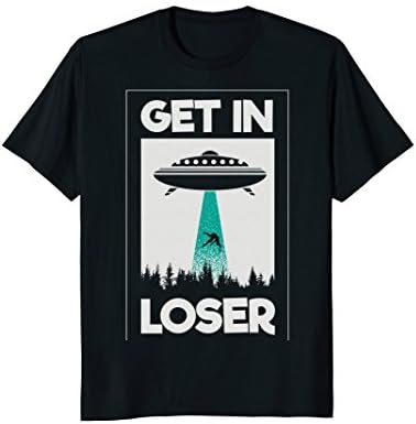 Mens Alien T-Shirt For Extraterrestrial Life Enthusiasts Medium Black