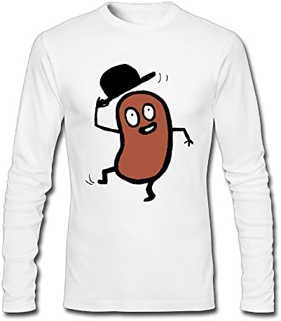 CHSMGS Men Bean Long Sleeve Teeshirt Trendy Unique