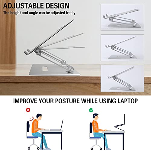 Adjustable Laptop Stand for Desk Ergonomic Aluminum Foldable Computer