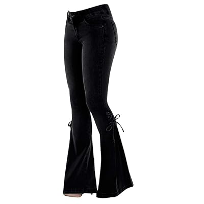 Black bell bottom jeans high waisted Outlet