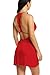 Avidlove Sleepwear Womens Chemise Sexy Nightie Full Slip Lace Babydoll Dress, Red, Medium Size