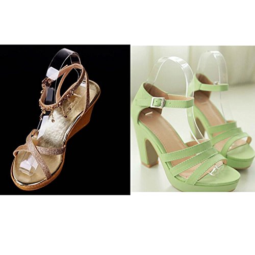 TXIN 10 Pcs/5 Pairs Acrylic Clear Sandal Shoes Display Stand Inserts Holders Shoe Display Rack Shoe Support for Women's Shoes