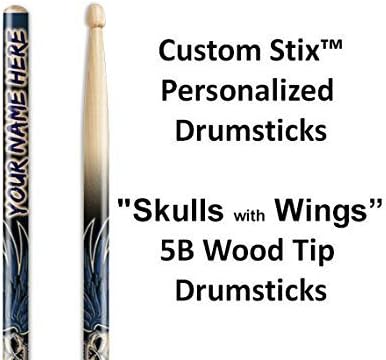 Personalized Drumsticks (1 Pair with Each Order) Skulls custom drumsticks