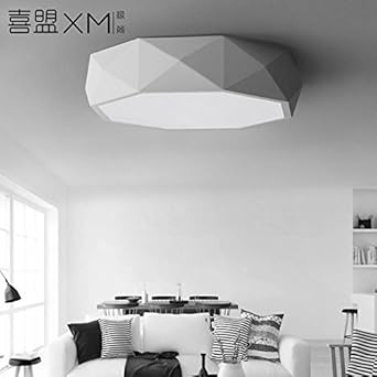 Bgmdjcf Creative Led Geometry Ceiling Lamps White 51cm 3 Color