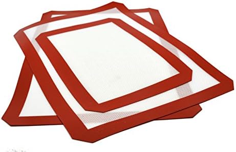 CookEasy Premium Silicone Baking Mats - Set of 3 - 2 Full Size Mats (16.5"x11.5") and 1 Half Sheet Mat (11.5"x8.5") - Non-Stick Heat Resistant Kitchen Liners