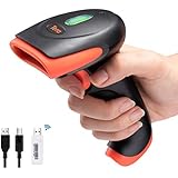 Tera Barcode Scanner Wireless and Wired 1D 2D QR Digital Printed Bar Codes Reader Portable Handheld Barcode Scanner Compact with Magic Diamond Accurate Rapid Aiming System and Vibration Alert