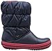crocs Kids' Winter Puff Boot (Toddler/Little Kid),Navy/Red,10 M US Toddler