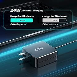 CYD 24W 12V 2A Laptop Charger Compatible for Asus