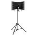 Professional Studio Recording Microphone Isolation Shield, Pop Filter,High density absorbent foam is used to filter vocal. Suitable for Blue Yeti and other condenser microphones (AO-504 With Stand)