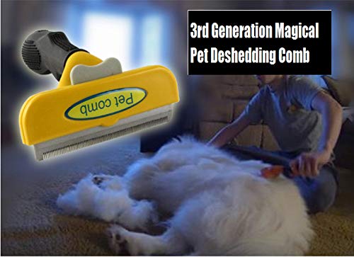 Jason zeng Pet Trim Deshedding Comb, Dog Cat and Horse Dematting Brush Undercoat Grooming Tools, Short Medium or Long Hair Detangler, Effectively Reducing Shedding 95% (Large) - Thumbnail 5