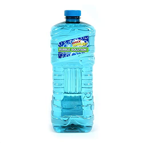 Sunny Days Entertainment Maxx Bubbles 64 oz Bubble Solution – Easy Grip Bottle for Kids | Refill Toy Bubble Machines | Outdoor Summer Fun - Bottle Colors May Vary