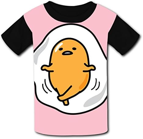 RAWWALKERONE Leisurely_Gudetama Lazy Egg T-shirts Tee Shirt Short Sleeve Costume Kids L