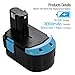Powerextra 2 Pack 18V 3000mah Battery for Hitachi EB 1814SL EB 1820L C 18DL C 18DLX WR 18DMR WR18DL