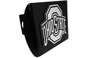 ELEKTROPLATE Ohio State University Buckeyes "Black with Chrome “O” Emblem" NCAA College Sports Trailer Hitch Cover Fits 2 Inch Auto Car Truck Receiver
