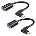 KiWiBiRD 90 Degree USB 3.1 Type C to USB 3.0 A Female Cable Adapter for New MacBook Pro 13/15, Galaxy Note 8/S8/ S8+/S9/S9+ Tab S3, Google Pixel XL, More Type-C Ready Devices [2 Pack]