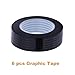 6 Pcs Black Whiteboard Gridding Graphic Tape Art Grid Marking Tapes, 6mm Width White Board Tape Line
