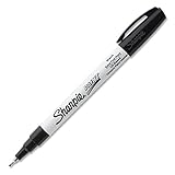 Sharpie Oil-Based Paint Marker, Extra Fine Point, Black Ink,Pack of 6