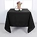 Deconovo Black Square Tablecloth Polyester Spillproof Washable Tablecloth for Sqaure Tables 60 x 60 Inch Black