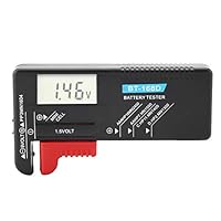 Battery Voltage Meter, Digital Battery Testers for AA/AAA/C/D / 9V / 1.5V, LCD Display, Button Battery, BT-168D