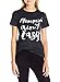 ZXZY Women's Loose Plus Size Letter Print Mommin Aint Easy T Shirt Blouse