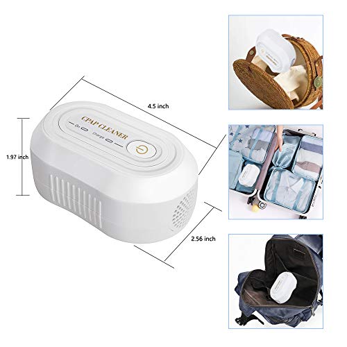 Denshine CPAP Cleaner, CPAP Cleaner and Sanitizer Includes Sanitizing Bag, for CPAP Machines, Masks, Cushion, 22mm Diameter of Tubing and Household Sterilization Cleaning
