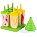 OMorc Popsicle Molds Set, 6 Pack Reusable Ice Pop Makers - BPA Free & Food Safe -with Folding Silicone Funnel and Cleaning Brush