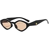 bullabulling Retro Polygon Rhombus Sunglasses Women Vintange 70s Punk Sun Glasses Cat Eye Shades sunglasses UV400