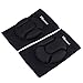 REEHUT Protective Knee Pads (1 Pair) - Sponge, High Elastic, Collision Avoidance Kneepads for Outdoor Sports (Thick, Black)