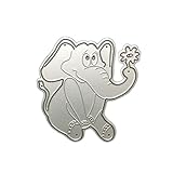 Metal Cute Animals Cutting Dies Cut Dies Stencil Template Mould for DIY Scrapbook Album Paper Card (Elephant 3)