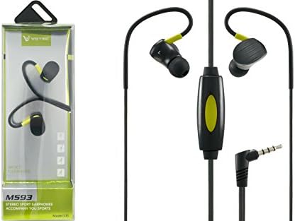 3.5mm Stereo Hands-free Earbuds Headset w/ Mic Control for Most Devices (iPhone 4/5/6, Moto Z, Z Force, Google Nexus 5X, 6P, LG G5, ZTE Grand X Max 2, HTC 10, Plus more!) (Neon)