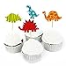 48 Pcs Dinosaur Cupcake Picks Cupcake Toppers Food Fruit Picks for Decoration by Fireboomoon
