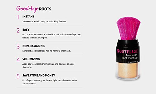 Root Touch Up Hair Powder - Temporary Hair Color, Root Concealer, Thinning Hair Powder and Concealer Refill Jar with Detail Brush Included, .35 oz (LIGHT BLONDE)