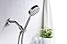 HammerHead Showers® Solid Metal Handheld Shower Head with Hose and Brass Holder - BRUSHED NICKEL - 2.5 GPM High Pressure Shower Heads with Adjustable Shower Wand Bracket - 6ft Flexible Extension