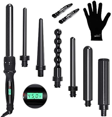 Curling Iron Parwin Pro 7 In 1 Curling Wand Set With 7