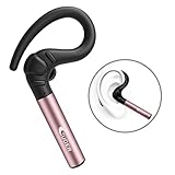 Guoer Bluetooth 4.1 Headset Noise Cancellation Earphone for iPhone Android Smartphones and Bluetooth-Enabled Devices(Rose Gold)