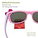 RIVBOS Rubber Kids Polarized Sunglasses With Strap Glasses Shades for Boys Girls Baby and Children Age 3-10 RBK002 （Pink Mirror Lens）