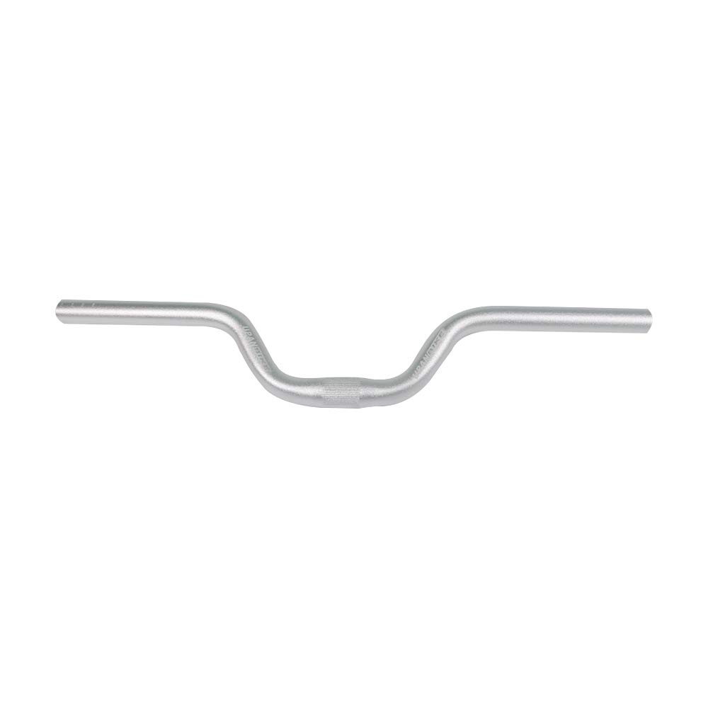 UPANBIKE Bike Handlebar 25.4mm 520mm Aluminum Alloy Riser Bar Rise 80mm for Fixed Gear Bike Bicycle(Silver)