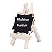 Megrocle 6 Pack Mini Framed Chalkboard Place Cards with Easel for Weddings and Parties, Graduation Party Supplies, Message Board Signs