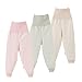 Benetia Organic Cotton Little Girls' Pajama Pants Soft 3-Pack High Waist Size 0-4 Years Old