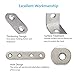 Corner Brace - LANMOK 20 Sets Silvery Metal Straight Steel Braces Joint Stainless Steel Right Angle Bracket Fastener for Wood Chair Bookshelf Board Window Furniture
