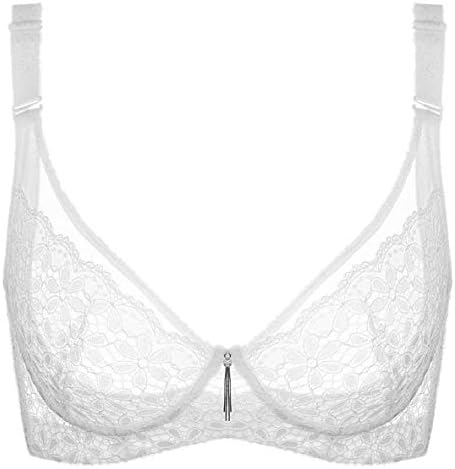 pujingge Women Plus Size Sexy Signature Lace Unlined Underwire Bra