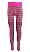90 Degree By Reflex Kids - Girls Textured Zig Zag Leggings - Junior Activewear - Pink Purple Combo Small (7/8)