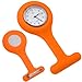 TOOGOO Nurses Brooch Silicone Rubber Tunic Fob Watch Orange