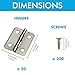 Silver Tone Mini Box Hinges 50 Sets and 200 Replacement Screws for Wood Jewelry Box